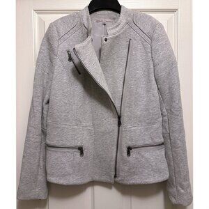 Vintage GAP Knit Gray Moto Jacket, Size M
